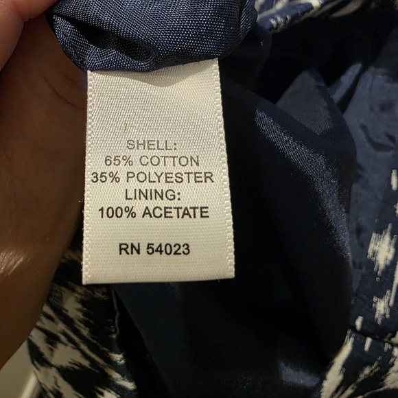 Banana Republic Womens Blue/White Strapless Pencil Dress 4 Aztec Party Elegant - Picture 11 of 12